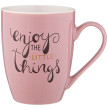 Кружка 340 мл розовая  LEFARD &quot;Позитив /Enjoy the little things&quot; / 335157
