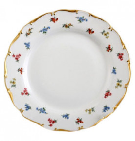 Набор тарелок 25 см 6 шт  Bohemia Porcelan Moritz Zdekauer 1810 s.r.o. "Анжелика 811 /Мелкие цветы" / 071176
