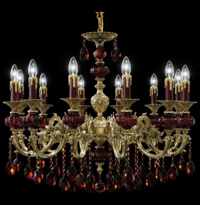 Люстра 12 рожковая хрусталь/золото "Royal Bohemia" d-85 см, h-80 см / 134698