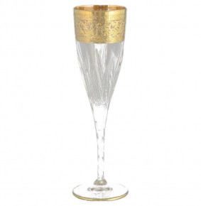 Бокалы для шампанского 6 шт  RCR Cristalleria Italiana SpA "Timon /Fluenta матовое золото" / 108303