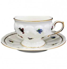 Набор чайных пар 220 мл 6 шт  Royal Classics "Мария /Мелкие цветы" / 038061