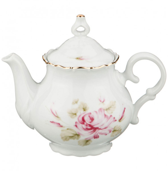 Заварочный чайник 500 мл  Bohemia Porcelan Moritz Zdekauer 1810 s.r.o. &quot;Офелия /Розовая роза&quot;  / 171278