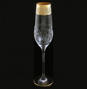 Бокалы для шампанского 6 шт  RCR Cristalleria Italiana SpA "Timon /Париж матовое золото" / 101103