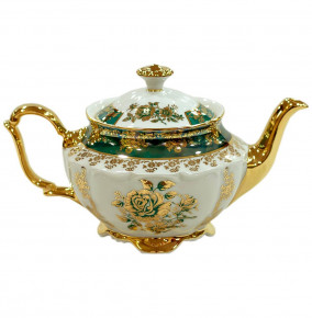 Заварочный чайник 800 мл  Royal Czech Porcelain "Мария-Тереза /Золотая роза /Зеленая" / 203544