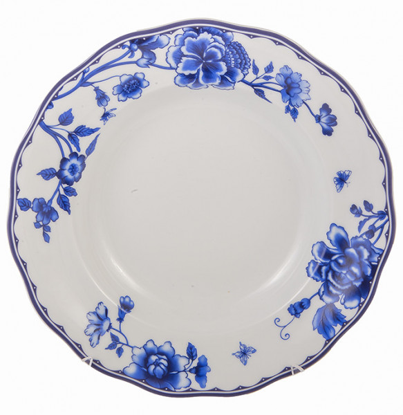 Набор тарелок 22,5 см 6 шт глубокие  Epiag &quot;Аляска /Цветы /2727 /синие&quot; / 166729