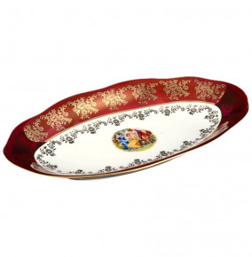 Блюдо 26 см овальное  Royal Czech Porcelain "Фредерика /Мадонна красная" / 096638