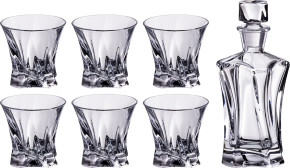 Набор для виски 7 предметов (графин 650 мл + 6 стаканов по 320 мл)  Aurum Crystal "COOPER /Без декора"  / 103652