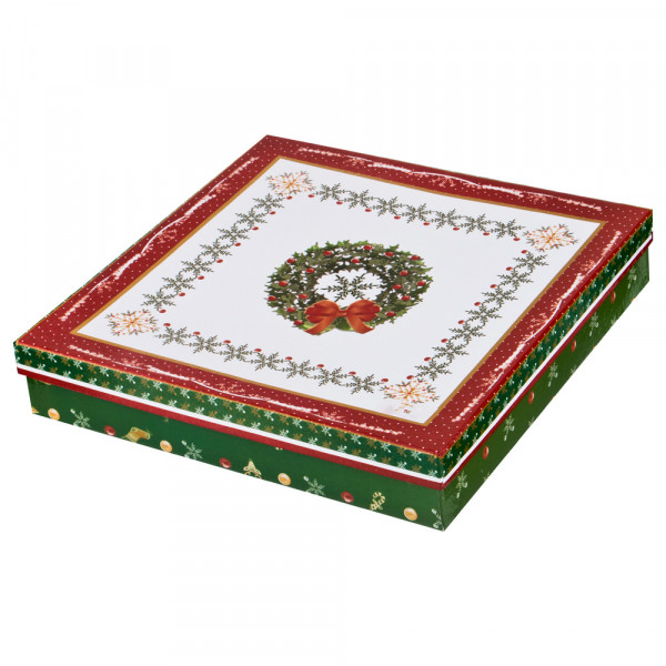 Блюдо 30 х 19 см прямоугольное  LEFARD &quot;Christmas Collection /Снежинка красная&quot; / 192452