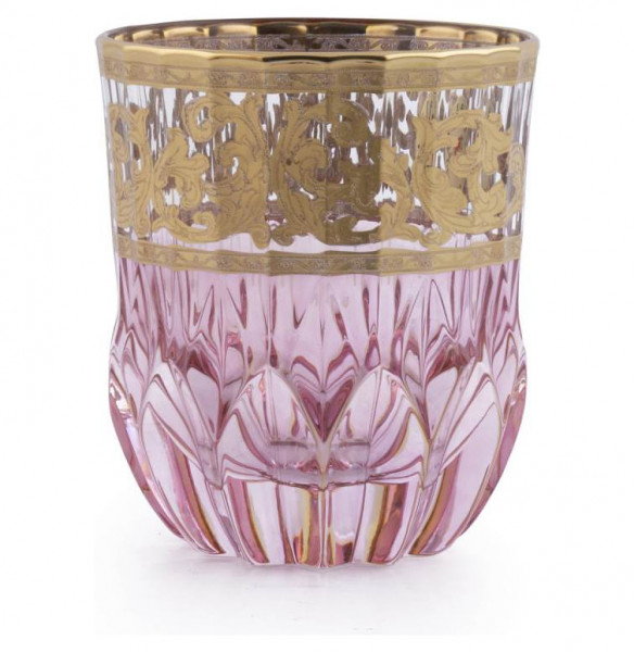 Стаканы для виски 350 мл 6 шт розовые  Art Decor &quot;Адажио /Барокко /Золото&quot; / 274084