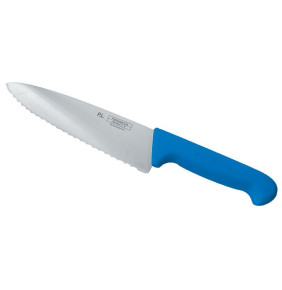 Нож поварской 20 см волнистое лезвие  P.L. Proff Cuisine "PRO-Line" синий / 316420