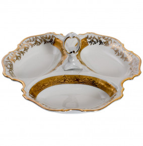 Менажница 24 см  Royal Czech Porcelain "Офелия /Золотая лента" / 204413