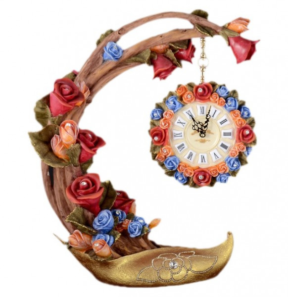 Часы 56 см каминные  Royal Classics &quot;Розы&quot; / 093948