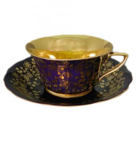 Чайная пара 100 мл  Leander "Виндзор /Золотые цветы /фиолет" 1 / 158704