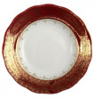 Набор тарелок 23 см 6 шт глубокие  Royal Czech Porcelain &quot;Фредерика /Красная /Золотые листики&quot; / 094167